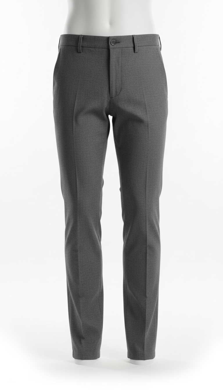 Concrete tapered trousers with elastic waist