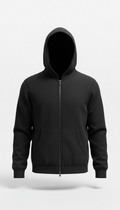 Obsidian zip hoodie with matte finish