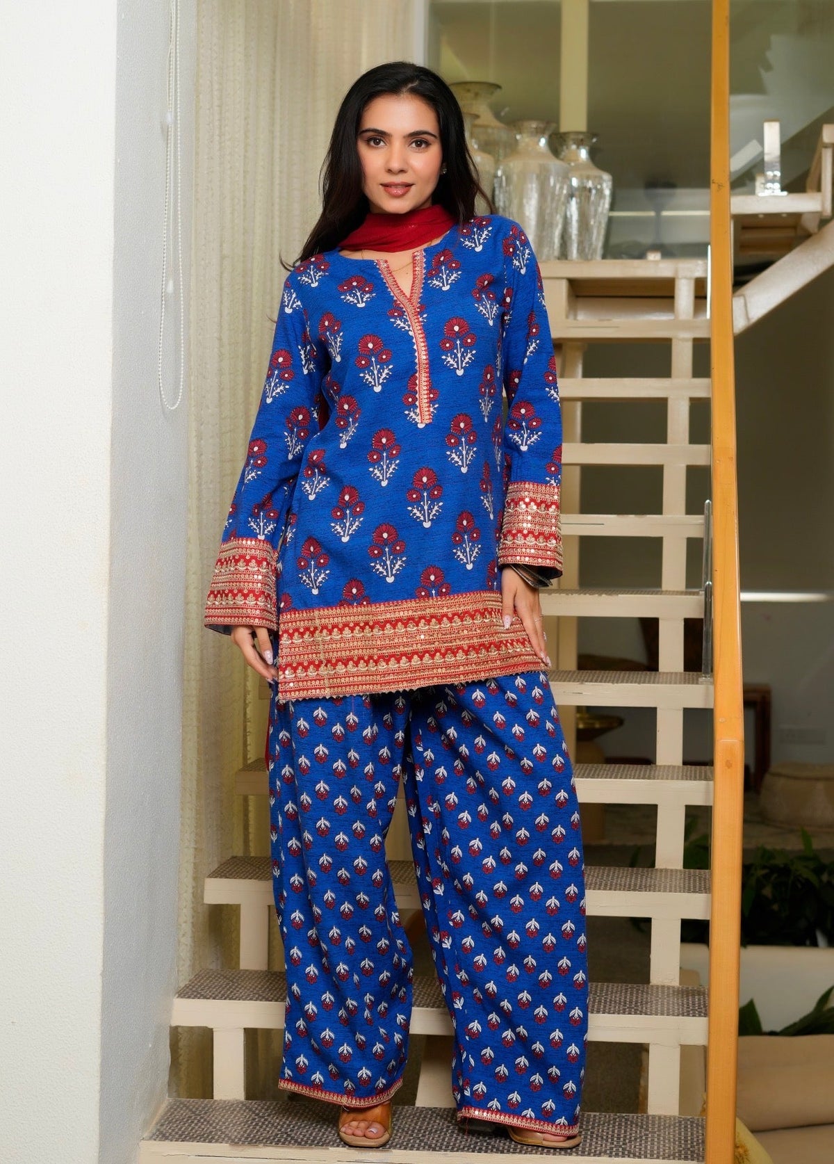 Blue buta print Farsi