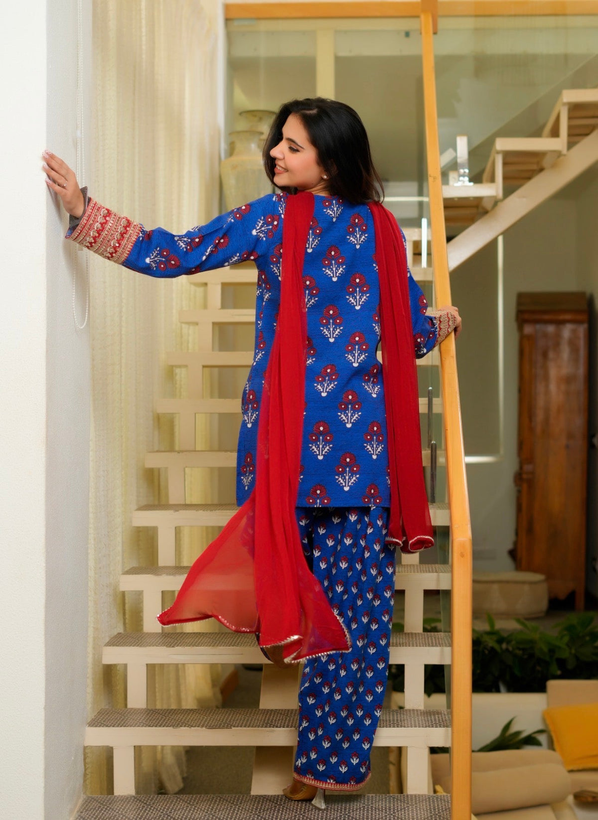 Blue buta print Farsi
