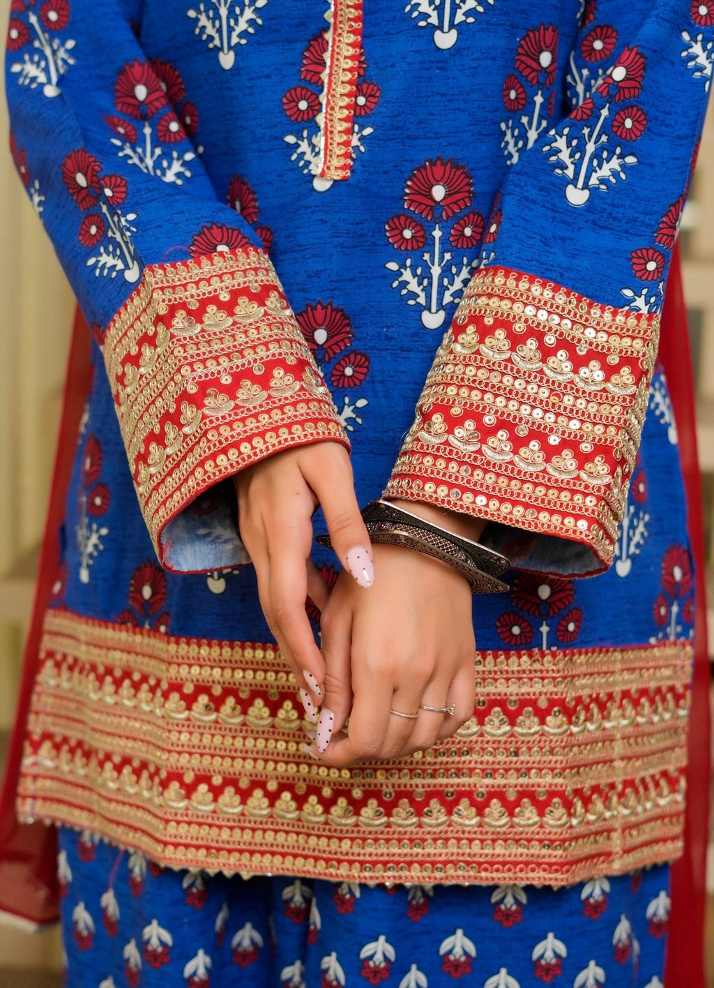 Blue buta print Farsi