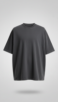 Graphite oversized tee with dropped shoulder